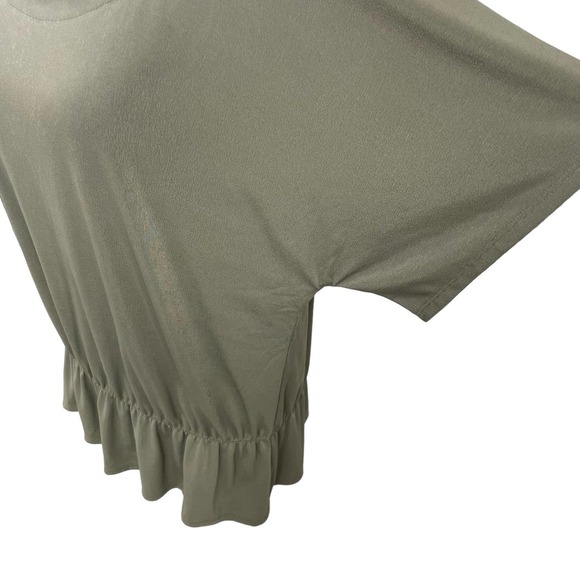 Chico's Easy Wear Short Sleeve Peplum Top Green 16 - Picture 3 of 8